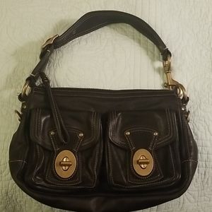 COACH LEGACY VACHETTA BLACK LEATHER SHOULDER BAG